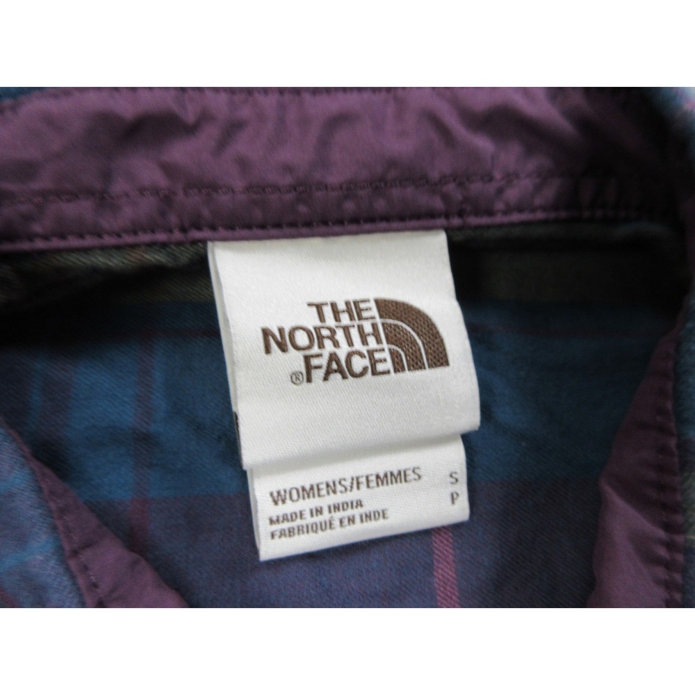 North Face Shirt Womens Small Plaid Button Up‎ Long Sleeve Outdoors Hiking Top - Picture 4 of 13